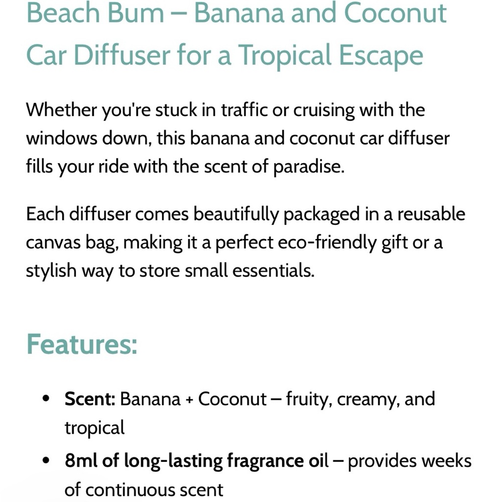 Beach Bum Car Diffuser - Blue - Picture 5 of 5